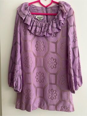 1970’s vintage Rage of California purple mod dress